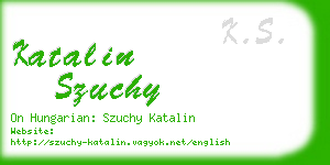 katalin szuchy business card